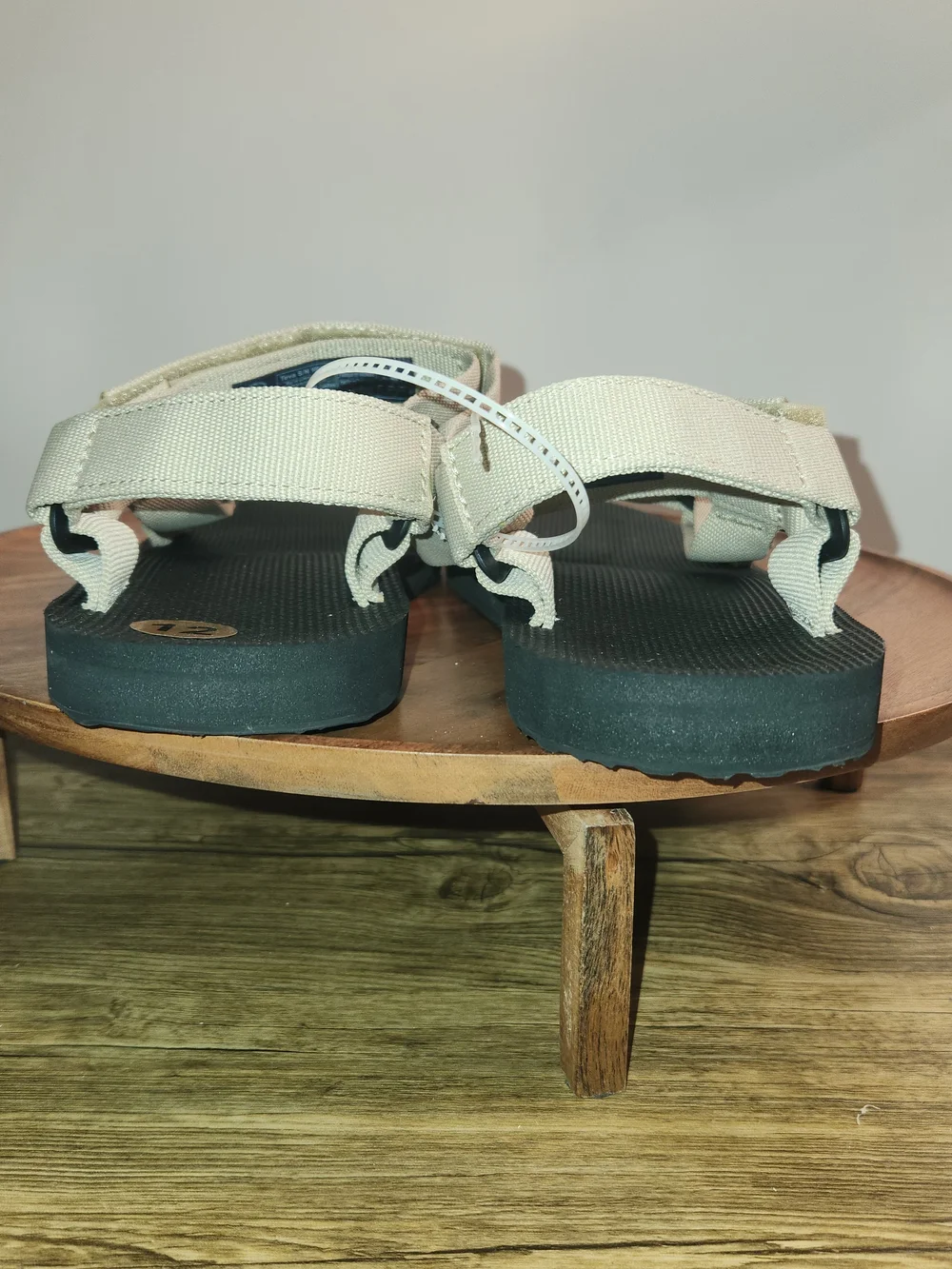 Teva Original Universal Sandals Men's Size 12 White Pepper/Beige & Black NEW
